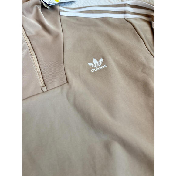 Adidas Men's‎ Sweatshirt with Quarter Zip and Signature Stripes Size Medium #340 - Picture 2 of 5